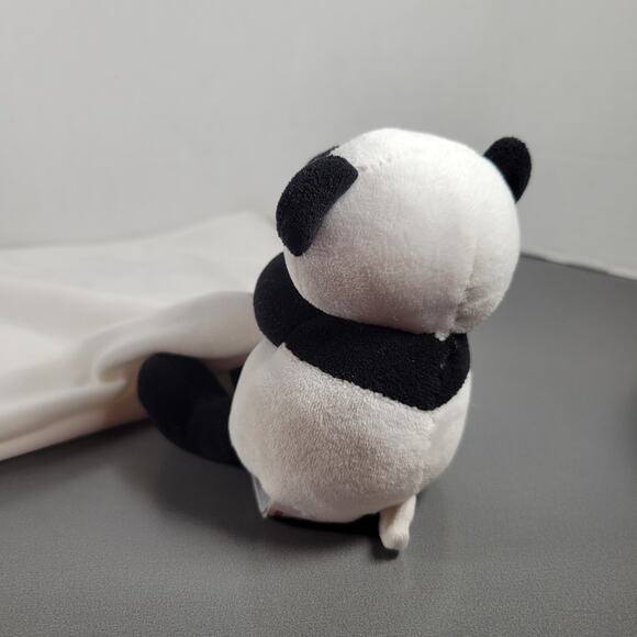 Panda Bear Security Blanket Lovey Plush Baby Comfort Soft Toy Apricot Lamb - Picture 9 of 12